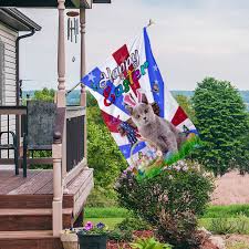 Easter Tuxedo Cat Flag