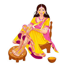 Premium Vector Indian Bride For Haldi