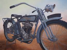 1911 Harley Davidson Painting By T