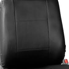 Fh Group Pu Leather 47 In X 23 In X 1 In Full Set Seat Covers Black