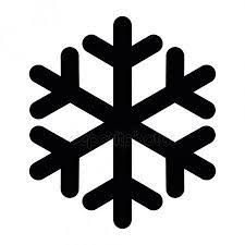 Simple Black Snowflake With Rounded