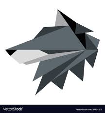 Abstract Low Poly Wolf Icon Royalty