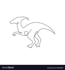 Single Line Drawing Dinosaur