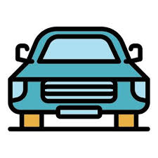 Retro Car Icon Color Outline Vector