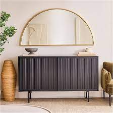 Half Moon Metal Wall Mirror Large