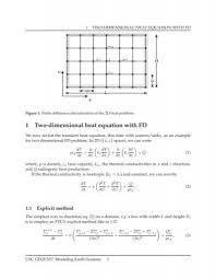 1 Two Dimensional Heat Equation With Fd