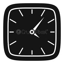 Clock Wall Icon Simple Black Style