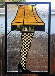 Leg Lamp Stained Glass Panel Approx 10