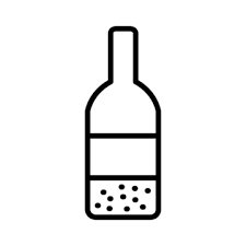 Wine Bottle Line Vector Art Png Images