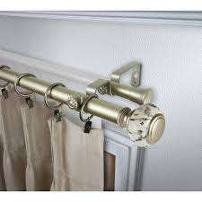 Adjustable Grove Double Curtain Rod In