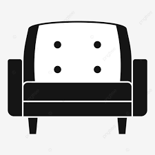 Leather Armchair Icon Simple Vector