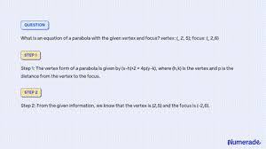 What Is An Equation Of A Parabola With