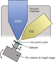 schematic of a dual beam fib sem setup