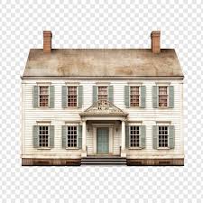 Free Psd Colonial House Isolated On