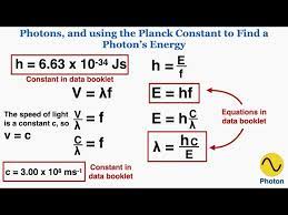 Photon Energy And The Planck Constant