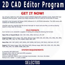 Cad 2d Design Libre Program In A Usb