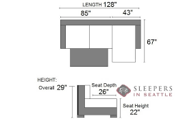 Chaise Sectional Size Sofa Bed