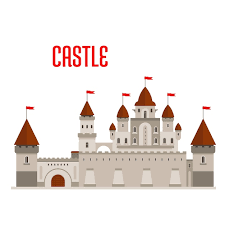 Royal Castle With Towers And Curtain Walls
