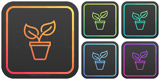 Plant Icon Glow Style Iconfu