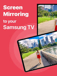 screen mirroring samsung tv on the app