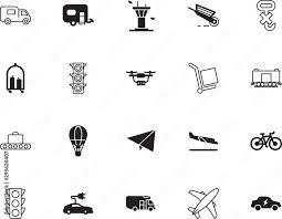 Transport Vector Icon Set Such As