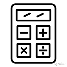 Finance Calculator Icon Outline