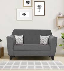 Buy Bali Velvet 2 Seater Sofa In Grey