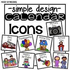 Calendar Event Icons Simple Design