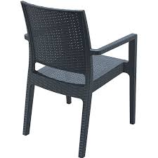 Fleur Rattan Outdoor Stacking Arm Chair