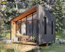 Modern Cabin House Plans 10x18 Cottage