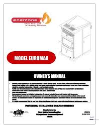 Enerzone Euromax Pellet Stove Manual