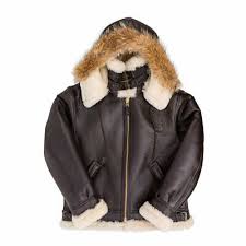 B3 Hooded Flight Jacket Shearling Szs