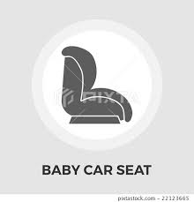 Child Car Seat Flat Icon Stock