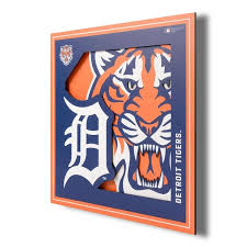 Mlb Detroit Tigers 3d Logo Series Wall