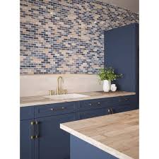 Interlocking Glossy Glass Mosaic Tile