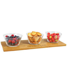 Personalised Serving Tray With 3 Glass