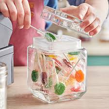 Clear Stackable Square Glass Jar