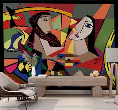 Abstract Portraits Wallpaper Cubism