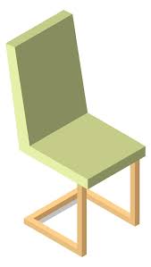 Vector Chair Icon Isometric Seat