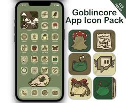 Goblincore Frog Aesthetic App Icons