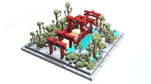 Fantasy Japanese Garden In Minecraft 3d