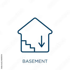Basement Icon Thin Linear Basement