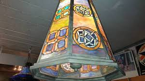 Large Stained Glass Chandelier Called