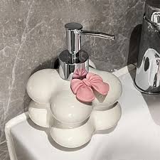 Soap Dispenser Ceramic Creamy Style