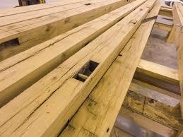 hand hewn beams vermont timber works