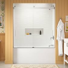 Frameless Bypass Sliding Bathtub Door