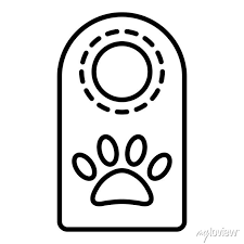 Pet Hotel Door Tag Icon Outline Pet