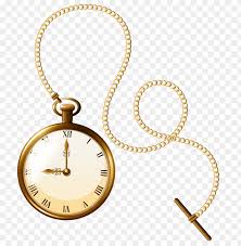 Gold Pocket Watch Clock Clipart Png