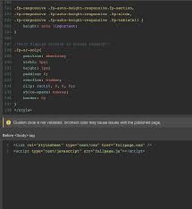 problem implementing fullpage js code