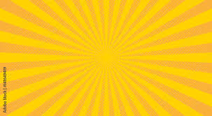 yellow sunbeams halftone background